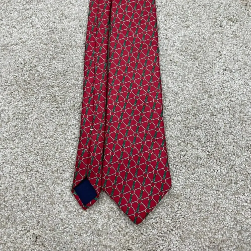 Vintage Oakton LTD Tie Mens Horse Bit Equestrian Silk Preppy Formal Wedding